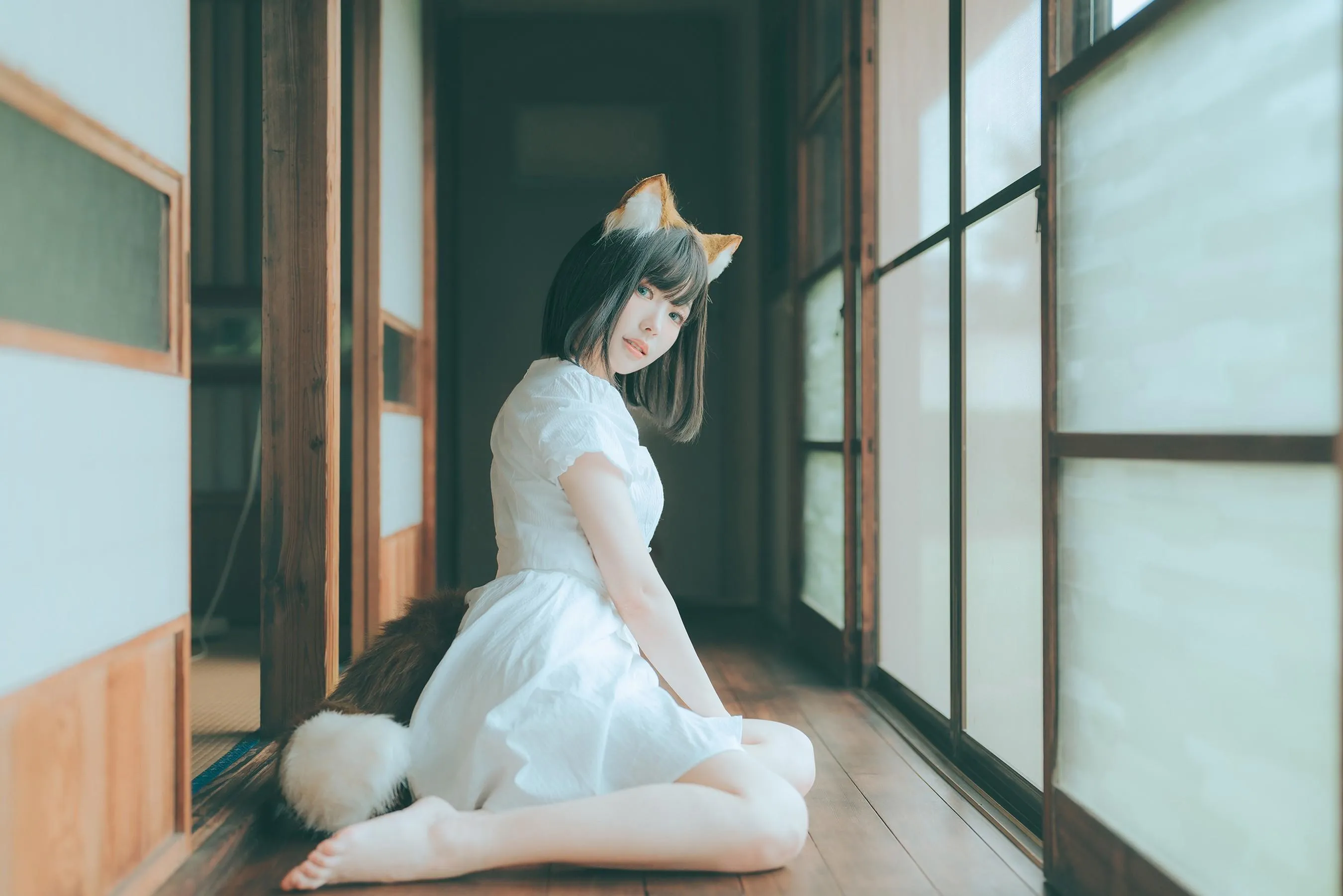 ElyEE子 – NO.114 2023.July B-Dongitsune ~White dress 白洋裝狐少女 [60P]插图9